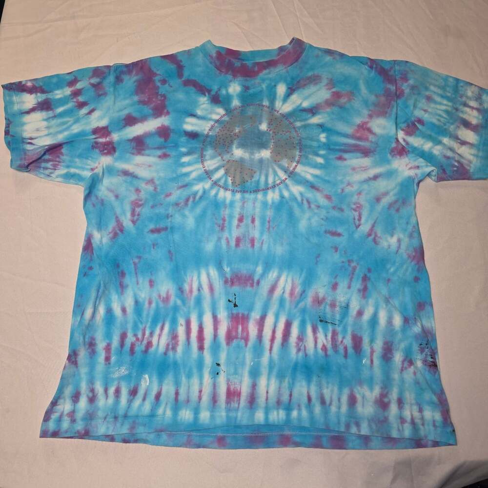 Vintage Oneita We Are Everywhere Tie Dye T-Shirt single stitch XL